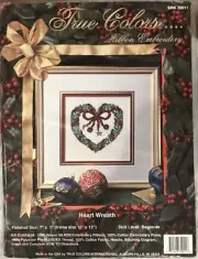 True Color Ribbon Embroidery Kit Heart Wreath 70011 Christmas Beginner Level NEW