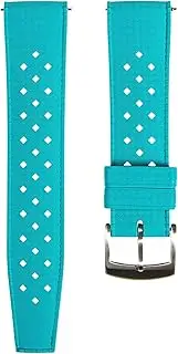 [Strapseeker] Tropical Style FKM Rubber Straps- Quick-Release- FKM Fluoro Rubber Watch Bands for Sports & Dive Watches-For Men & Women- 20mm, 22mm