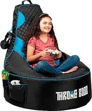 Gaming Bean Bag Chair for Adults & Kids [No Filling], Teens, Dorm Chair, Video Game Chairs, Beanbag Gaming Chair (Blue, Child)