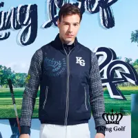 在飛比找momo購物網優惠-【KING GOLF】男款鋪棉立領厚款拉鍊高爾夫球外套背心(