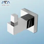 ACA SUS304 Wall Robe Hook Towel Clothes Ring Rack Rail Holder Chrome Square AU