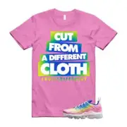 VaporMax Rainbow Pink Spell Spring Green Blue Citron Pulse T Shirt Match CLOTH
