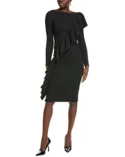Chiara Boni La Petite Robe Shiro Puckered Sheath Dress