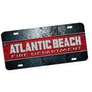Atlantic Beach North Carolina Fire Department Thin Red Line Metal License Plate