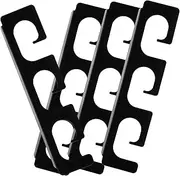TOYANDONA 2 Pairs Fishing Rod Holder Brackets Fishing Pole Mount Rod Holder Fish Pole Bracket Rod Holder Wall Mounted Fishing Rod Rack Fishing Rod Wall Mount Black Acrylic