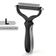 2side Dog Brush for Shedding Pet Grooming Cat Hair Undercoat Rake Comb - Large