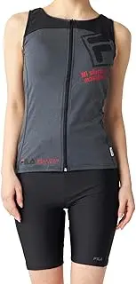 [FILA] 315601 Women's Fitness Swimsuit, Tankini, Top and Bottom Set, Full Zip, Comes with Snaps to Prevent Rolling, Sizes 9-19