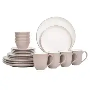 Noritake Dinnerware Set Stoneware Multi-Purpose Round Shape Clay Tan 20-Piece