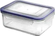 Glasslock Tempered Glass Rectangular Food Container, 1090 ml Capacity, Clear, MCRB-110