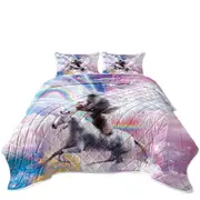 Cool Galaxy Cat on Sloth on Unicorn in Space Coverlet