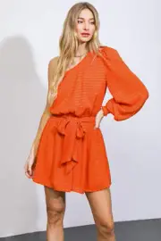 UNEXPECTED SURPRISE WOVEN ROMPER