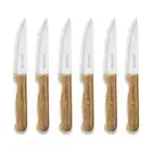 5 inch Steak Set of 6 pieces with Wood Handle