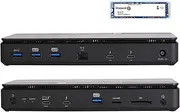 Sonnet Echo 13 Thunderbolt 5 SSD Dock (1TB) - Built-in 6000MB/s NVMe Memory, 4 Thunderbolt 5 Ports, 4 USB-A, 2.5GB Ethernet, 8K Display - Mac, Windows, Chromebook, iPad Pro