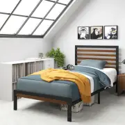 Zinus Bed Frame King Single Bamboo Metal Base Wood KAI