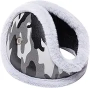 BIENKA Winter Warm Earmuffs are Soft and Warm Knitted Plush Earmuffs Can Be Used to Irony The Cold Earmuffs Plush Earmuff Earmuffs (Color : Grey, Size : One Size)
