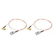 RG316 Coaxial Cables SMA Male Right Angle to BNC Male 1.6FT Orange 2Pcs