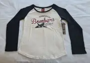 Essendon Bombers AFL FE1582 W18 Ladies Retro Printed Long Sleeve T Shirt Size 8
