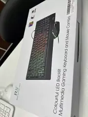 HAVIT HV-KB558CM Rainbow Backlit Gaming Keyboard and Mouse Combo - Black