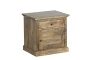 Clovelly Bedside Table - Natural Finish | 1 Drawer & 1 Cabinet