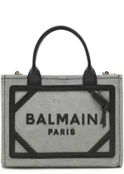 Balmain B-Army Small Canvas Tote - Black And White ONE SIZE