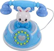 Toddmomy Vintage Telephone for Dial Phone for Pretend Roleplaying Fun LED Light Up Feature for Birthday Party Favors Multiple Game Scenarios
