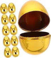 HEALEEP 12Pcs Fillable Easter Eggs Egg Shaped Boxes for Treats Easter Decorations for Egg Hunts Prize Supplies Home and Office Decor