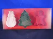 William Sonoma Winter Christmas Cookie Cutters Set of 3 Snowman Tree ~NEW in BOX