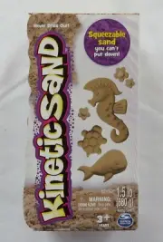"Kinetic Sand" by Spin Master, Sweden- Squeezable Brown Sand-1.5 lb. Box-New