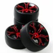 4PCS 1:10 On Road Drift Tires Wheel&Rim 12mm Hex PP0477&MPNKR For HSP HPI RC Car