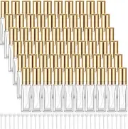 Domensi 60 Pcs Perfume Bottles Glass Spray Perfume Bulk Empty Refillable Small Travel Perfume Atomizer Bottle with Pump Tool for Hair Travel Plants Cleaning Skin Care(Gold,20 ml)