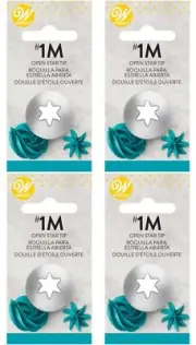Wilton Stainless Steel Open Star Decorating Tip #1M (4-Pack)