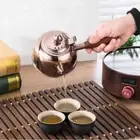 Side Wooden Handle Boiling Water Kettle Teapot Induction Cooker