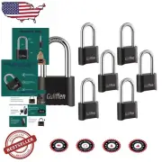 7-Pack Heavy-Duty Combination Padlocks with Resettable Code for Outdoor Security