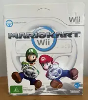 Mario Kart Wii + Wheel In Box