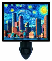 Vincent Van Gogh Decorative Photo Night Light, Boston Starry Night