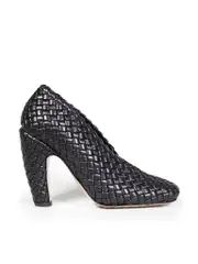 Black Lambskin Canalazzo Pumps