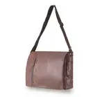 Tosca Vegan Leather Satchel Mens Fashion/Travel Work Shoulder Bag Chocolate