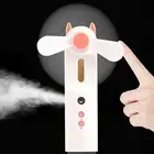 1 Set Portable Rechargeable Cute Face Steamer Air Conditioner Abs