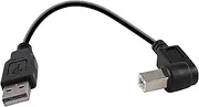 Inovat Right Angle Printer Cable USB2.0 A Male Plug to Right Angle USB B Male A/B M/M Printer Scanner Cable 12 Inch(30CM)