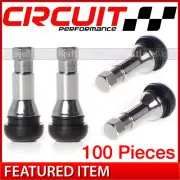 (100 Pieces) Circuit Performance TR413 Short Chrome Sleeve Snap-In Valve Stems