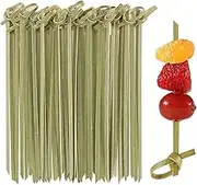 2Set Disposable Picks Knot Skewers with Twisted Ends Food Fruit Fork Sticks Cocktail Picks