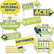 Big Dot of Happiness Funny Let’s Rally - Pickleball - Birthday or Retirement Party Photo Booth Props Kit - 10 Piece
