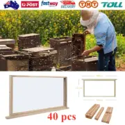 40x Unassembled Beekeeping Frame Full Depth Bee Hive Flat Pack Frame 48.8*23.5cm