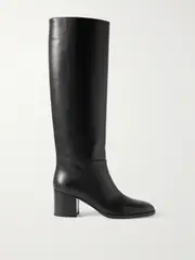 [Gianvito Rossi] Gianvito Rossi - Santiago 60 Leather Knee Boots - Black - IT37 IT 37 Black