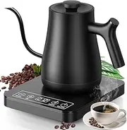 Gooseneck Electric Kettle with Temperature Control, Large LCD Screen, Quick Boiling, Anti-Dry Protection, Stainless Steel Interior, 4-Hour Keep Warm Function – Ideal for Coffee & Tea Brewing