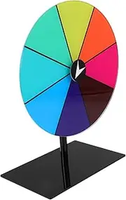 Milisten Rotating Prize Wheel Slots Tabletop Game Wheel for Parties Schools Trade Shows Dry Erase Surface for Prizes for Carnival Events and Contests