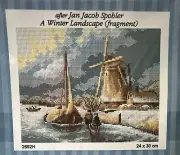Printed needlepoint tapestry Canvas Only Orchidea 24x30 cm Winter Landscape