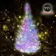 晶透迷你壓克力聖誕樹塔+50燈LED銅線燈電池燈(四彩光)