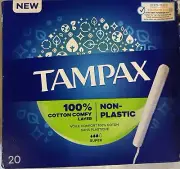 Tampax Tampons, Super, 20 Count x 12 Boxes (240 Total)