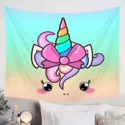 Sweet Unicorn Face For Kids Tapestry